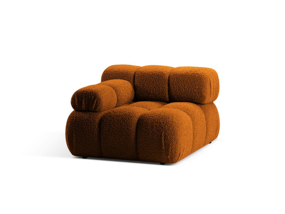 MODUL links Bellis aus Boucle ziegelrot - Orange, Textil (94/70/94cm) - Micadoni