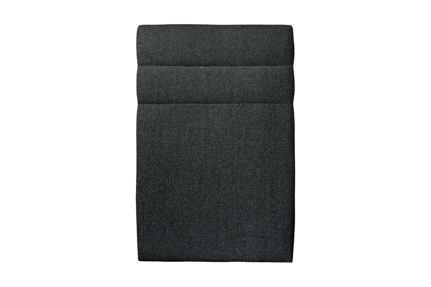 KOPFTEIL Modell Linien – Schwarzer Bouclé-Stoff 90 cm - Beige/Schwarz, Holz (90/120/10cm) - Sommeil de Plomb