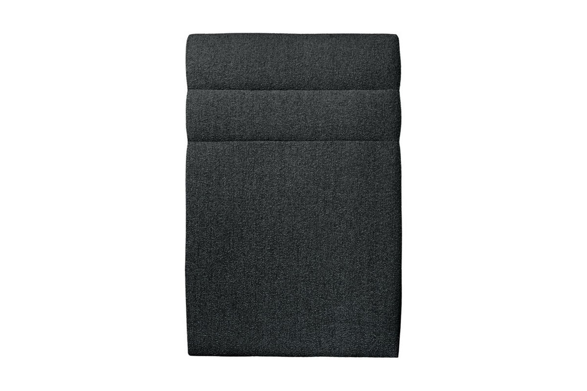 KOPFTEIL Modell Linien – Schwarzer Bouclé-Stoff 90 cm - Beige/Schwarz, Holz (90/120/10cm) - Sommeil de Plomb