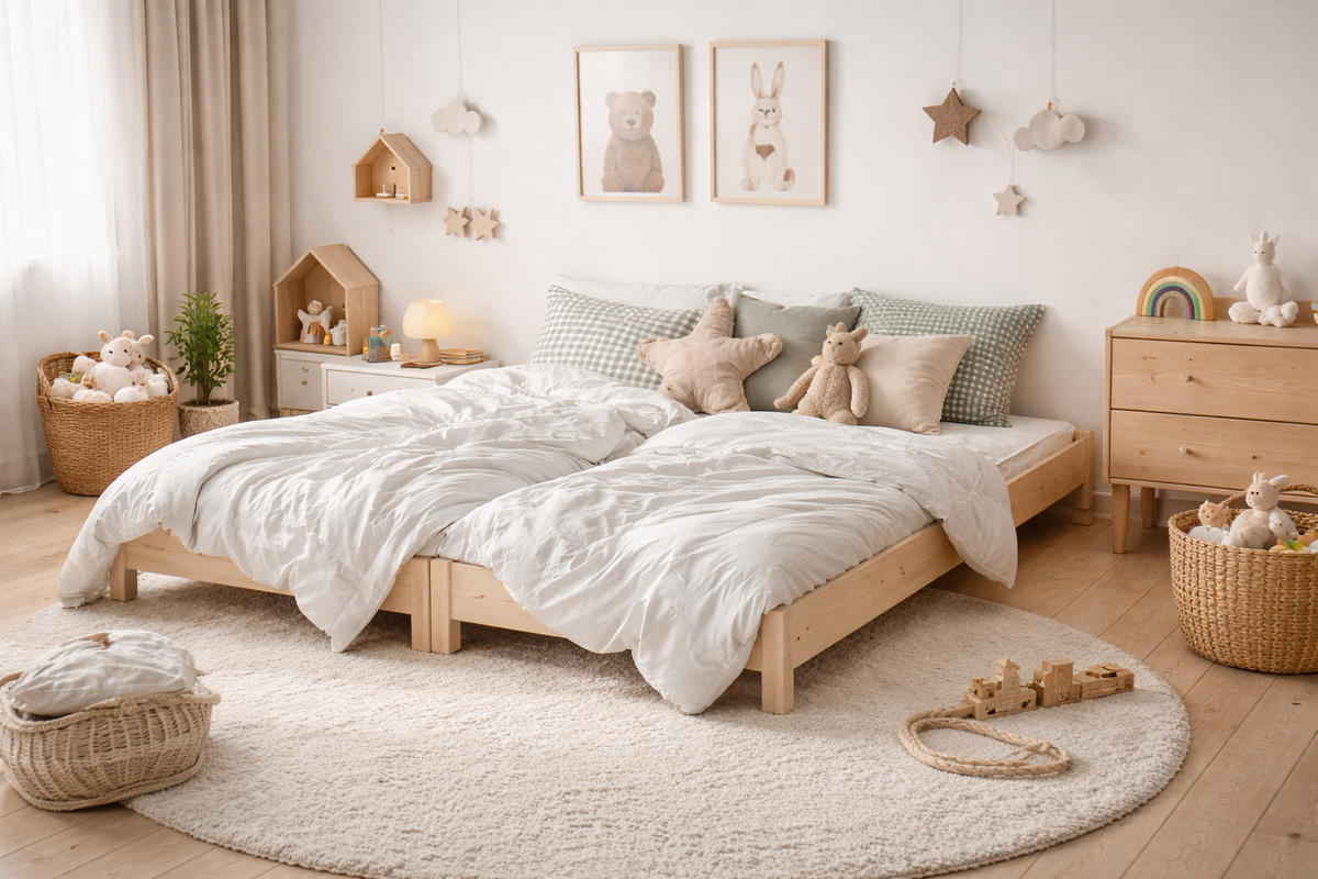 STAPELBETTEN 2-er Set Sendi 200x80 sonoma - Naturfarben, Holzwerkstoff - LUKDOM