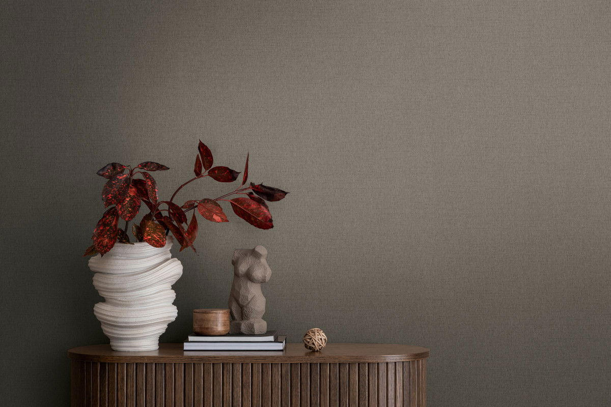 VLIESTAPETE Grau 53/1005 cm - Braun, Textil (53/1cm) - KUNSTLOFT