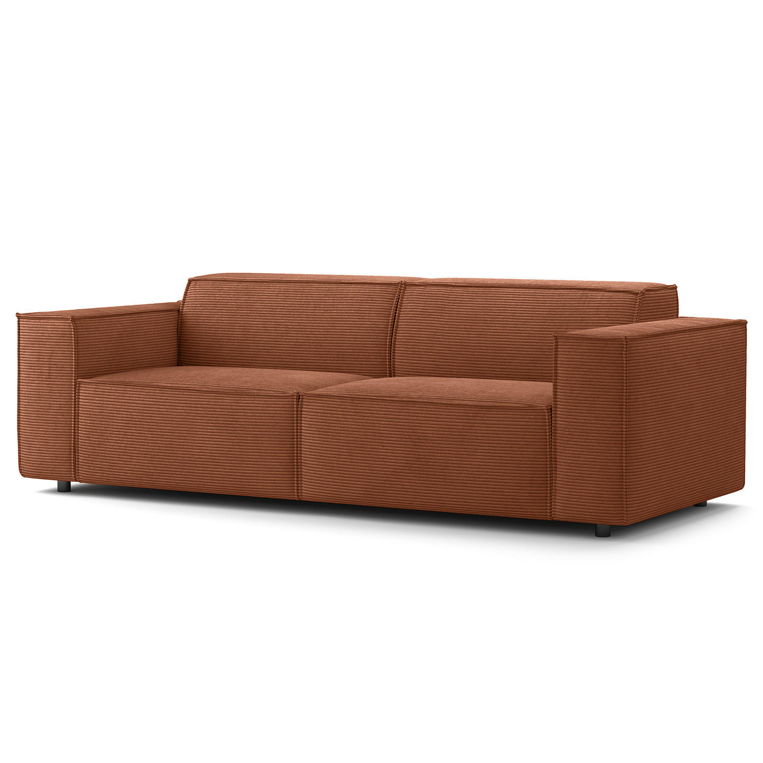 2,5-SITZER SOFA - Braun, Textil (223/70/96cm) - home24