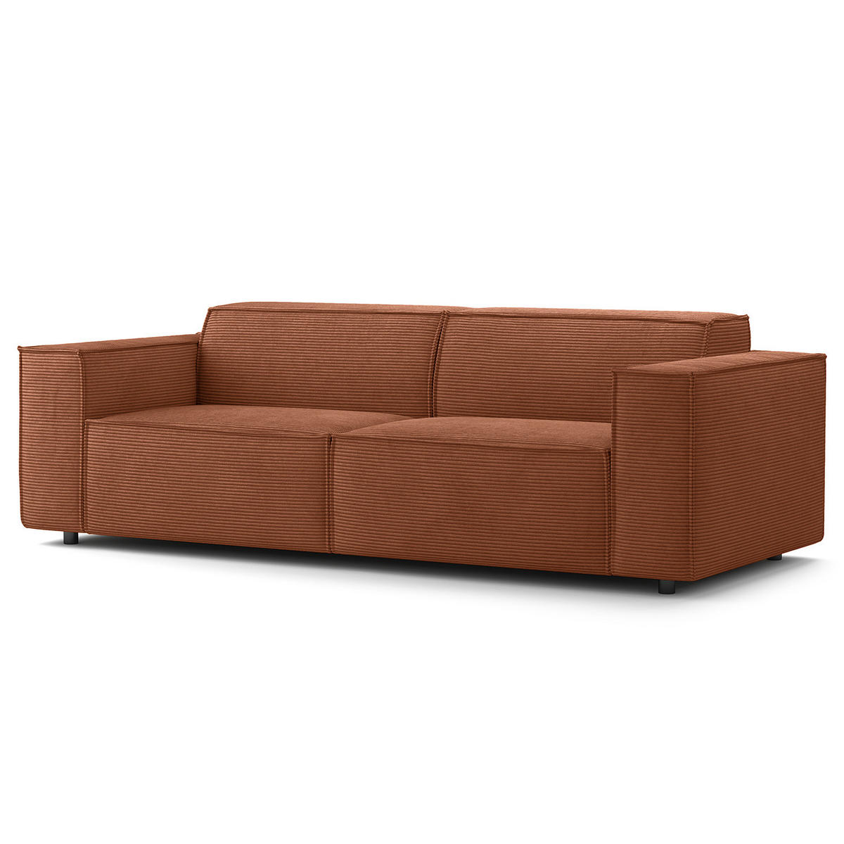 2,5-SITZER SOFA - Braun, Textil (223/70/96cm) - home24