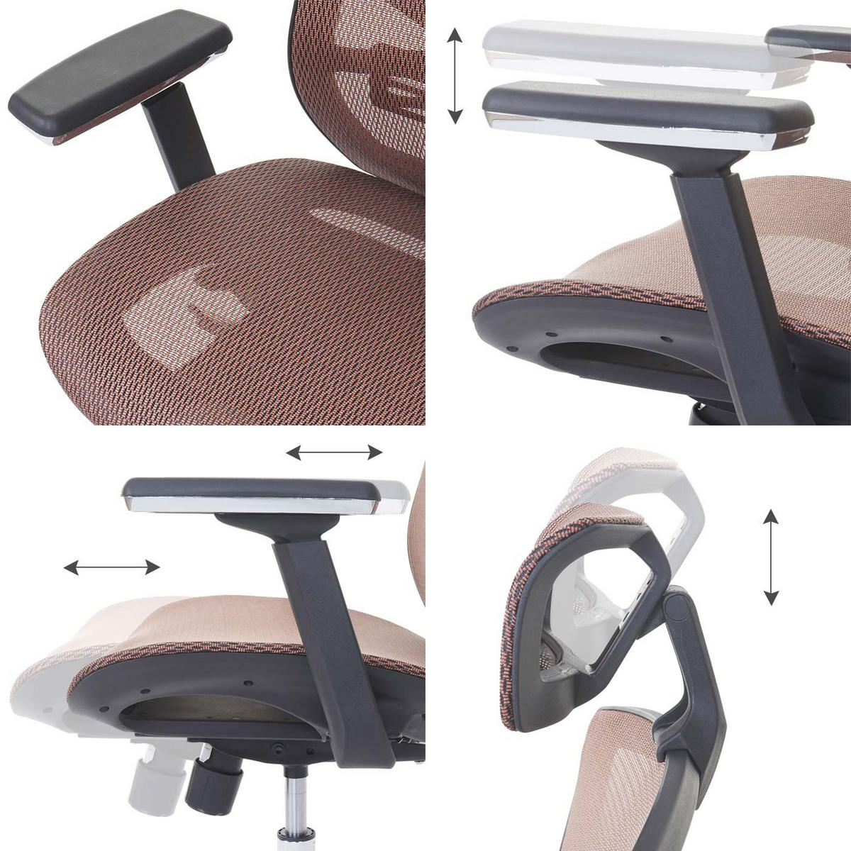 BÜROSTUHL Orange, Orange - Orange, Textil (63/126/60cm) - MCW