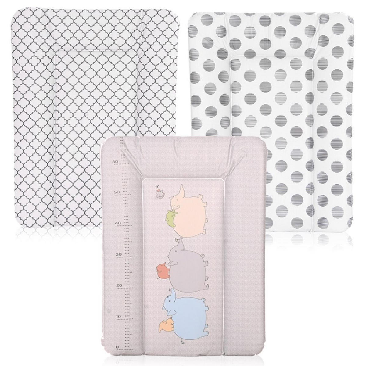 WICKELAUFLAGE Softy 50 x 70 cm grau PVC, waschbar, 50 x 70 cm, für unterwegs, leicht zu reinigen - Grau, Kunststoff (50/70cm) - Lorelli