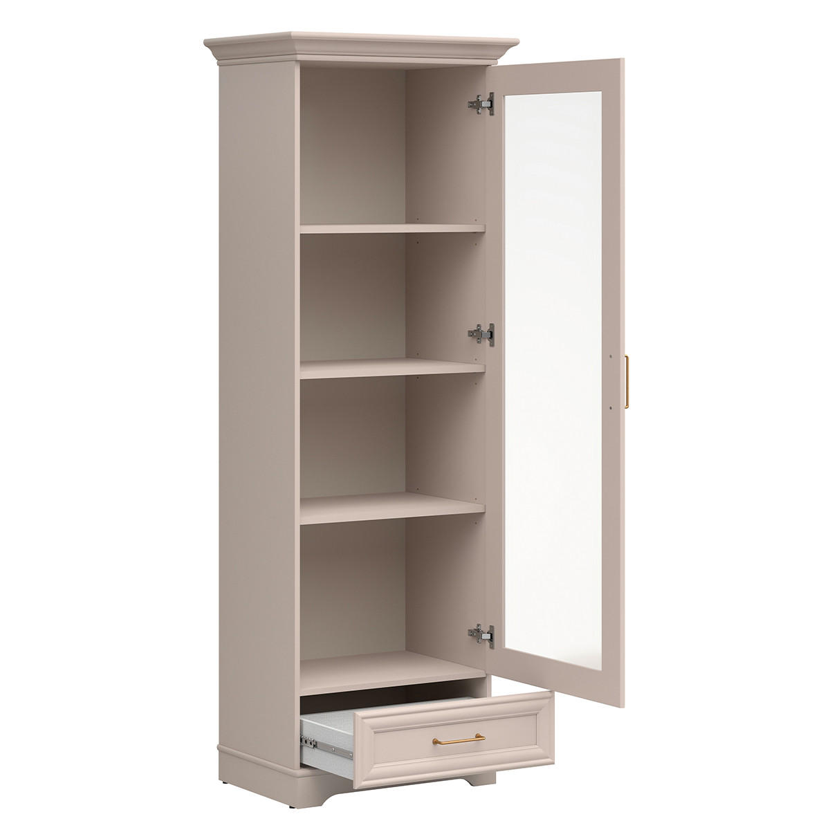 VITRINE Perle Kaschmir - Beige, Holzwerkstoff (69.5/197/47cm) - Petits-meubles