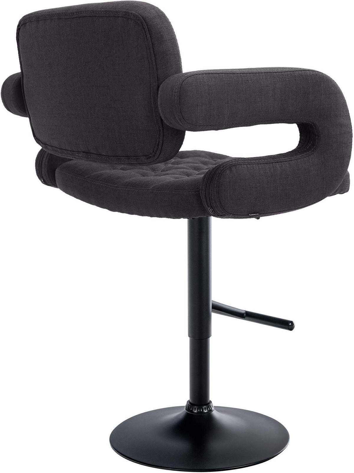 BARHOCKER Stoff schwarz - Schwarz, Textil/Metall (62/103/55cm) - CLP