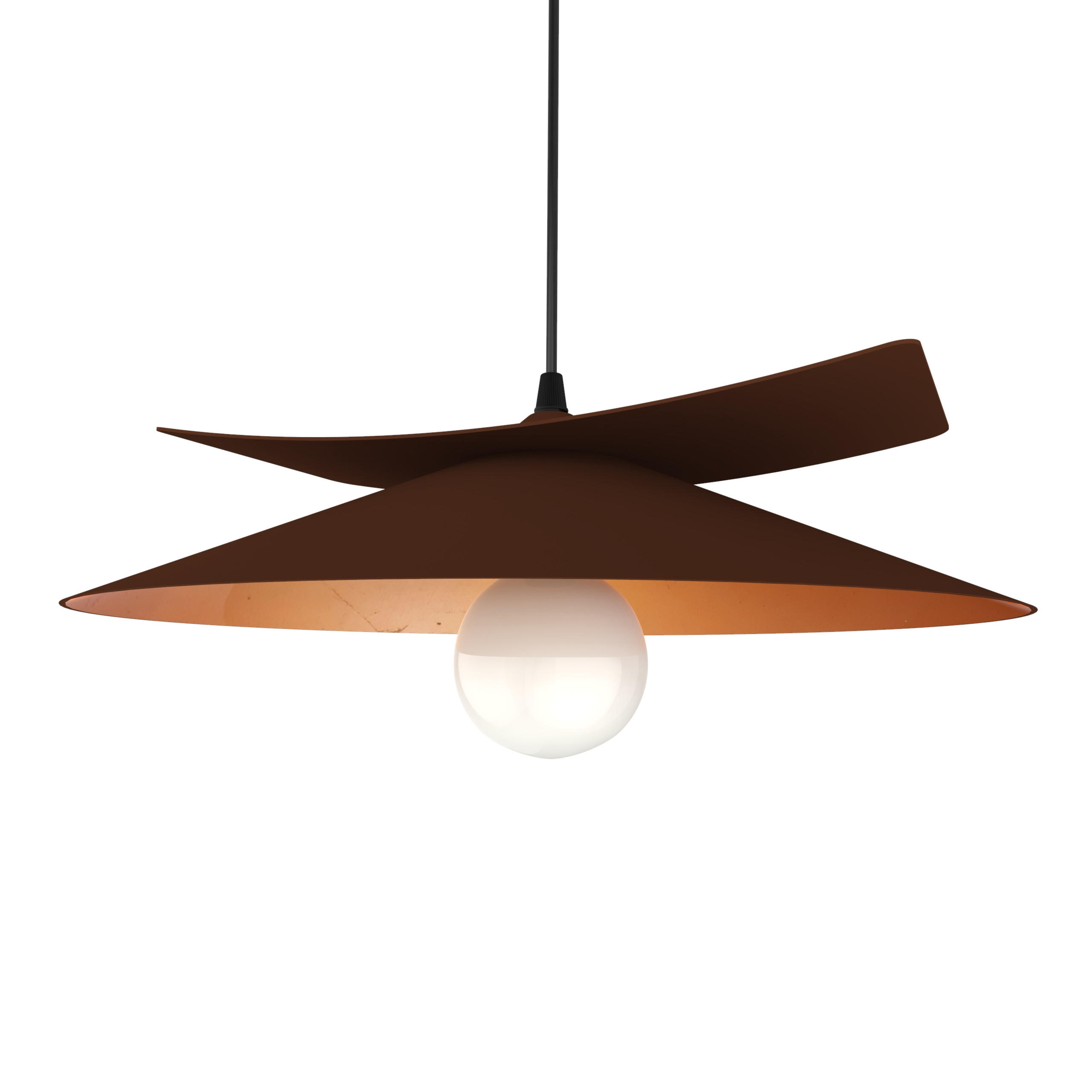 HÄNGELEUCHTE - Braun, Metall (40/34/9cm) - Lumicom