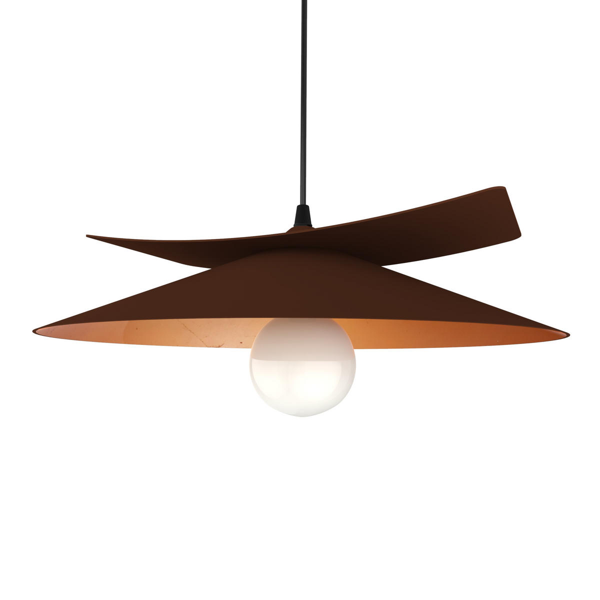 HÄNGELEUCHTE - Braun, Metall (40/34/9cm) - Lumicom