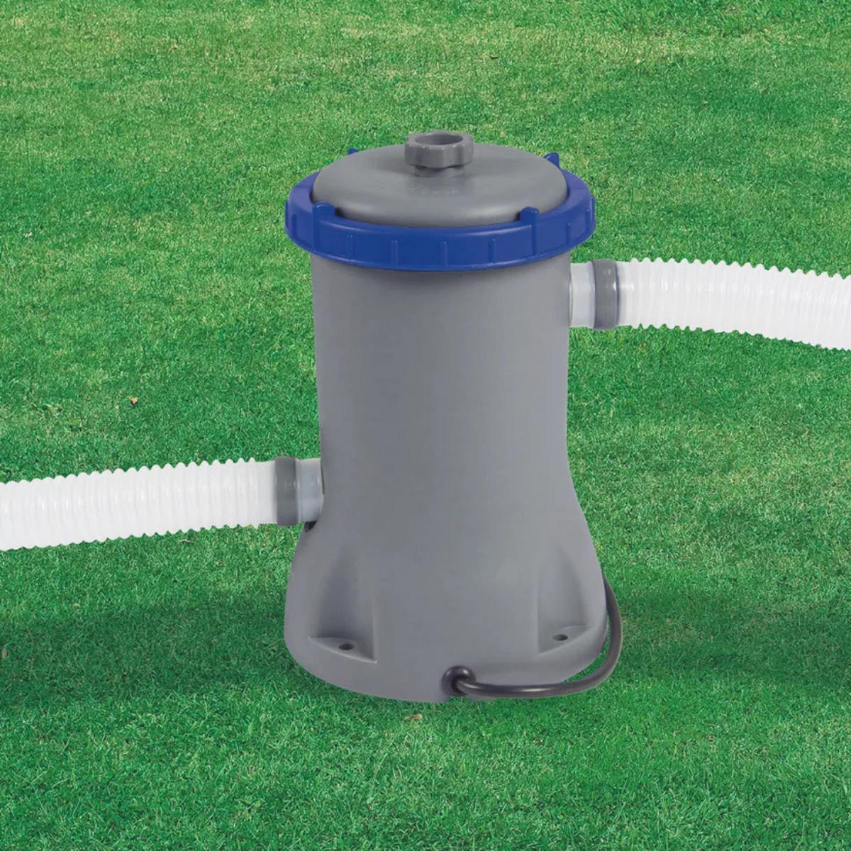 STAHLRAHMENPOOL, Rund, Ø427x84 cm, mit Filterpumpe, Zubehör, Schwimmbecken, Familienpool, Gartenpool, Outdoor, Sommerpool, robust, groß - Blau, Kunststoff (427/84/427cm) - Bestway