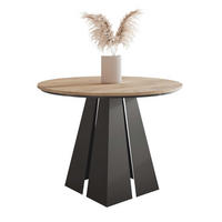 AUSZIEHTISCH FORTE 100/76 cm, Schwarz / Kraft-Eiche - Eiche Wotan/Schwarz, Holzwerkstoff/Metall (100/100/76cm) - Idohome