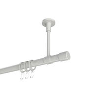 GARDINENSTANGEN-SET Sonette Santo 140 cm, 1-läufig, 20 mm Ø Weiß - Weiß, Metall (140cm) - INTERDECO