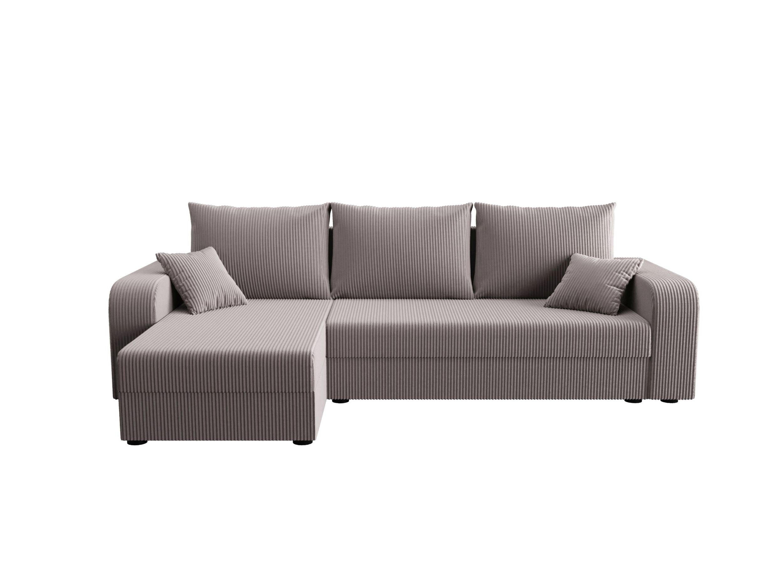 ECKSOFA HEWLET L BIS Zoom 19 Links mit Schlaffunktion - Grau, Textil (240/140cm) - Bedante