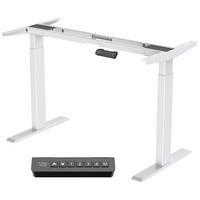 TISCHGESTELL Höhenverstellbares 72/120 cm Weiß aus Stahl mit 2 Motoren und 4 Höhenspeichern - Weiß, Metall (180/60/120cm) - OKWISH