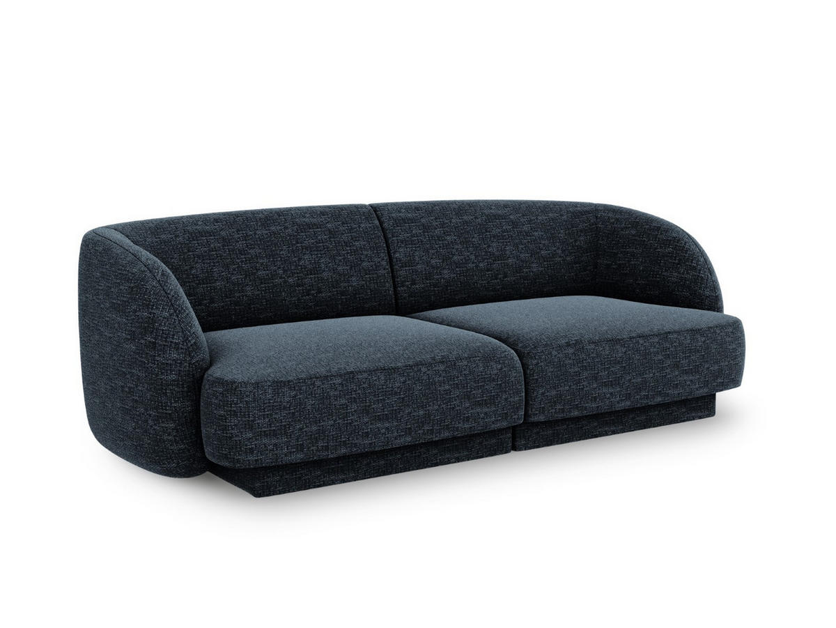 SOFA Miley aus Chenille-Stoff königsblau 2 Sitzplätze - Blau, Textil (90/70/180cm) - Micadoni