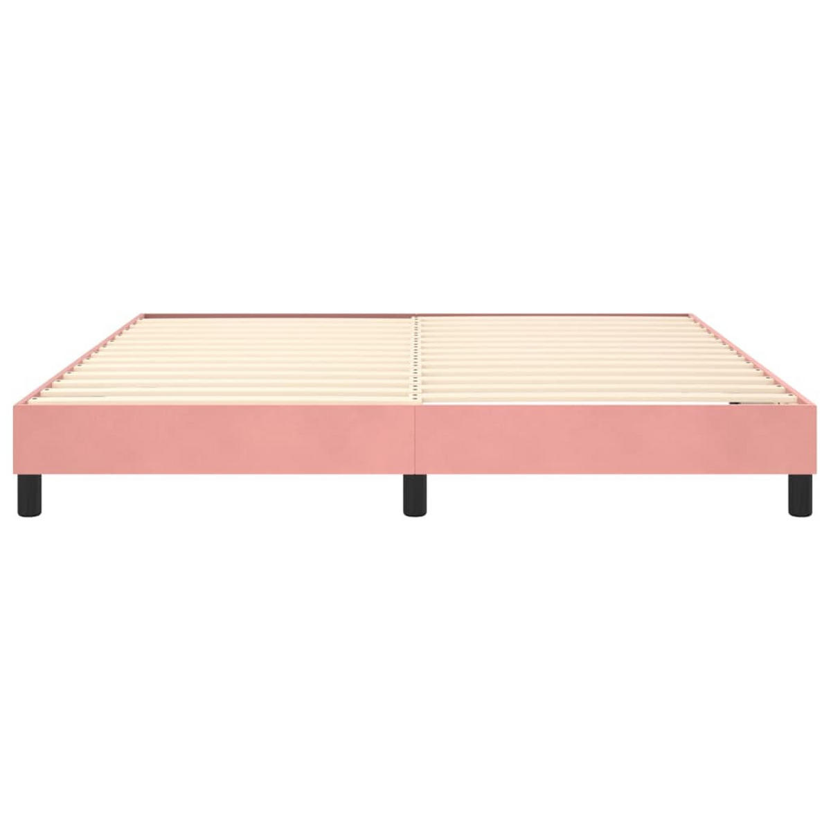 BOXSPRINGBETTGESTELL Rosa 160/200 Cm Samt - Pink, Textil (160/200cm) - vidaXL