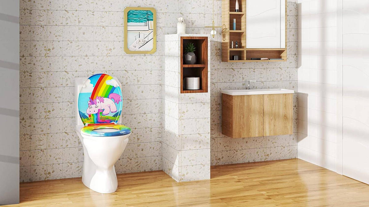 WC SITZ mit Absenkautomatik, Antibakteriell Oval, Duroplast - Weiß, Kunststoff (37/3.4/45cm) - Woltu