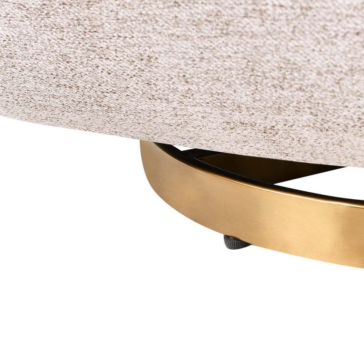DREHSESSEL Stoff Beige Muren - Beige, Textil (80/77/89cm) - Beliani