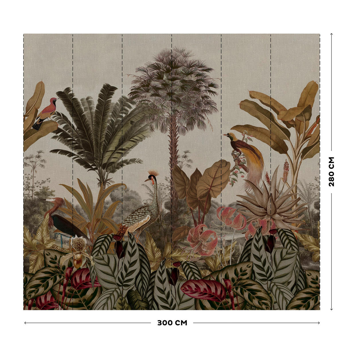 FOTOTAPETE - Dschungel von Borneo - Grün, Papier/Kunststoff (300/280cm) - Art for the Home