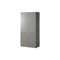 DREHTÜRENSCHRANK - Schrank Minewra 100 - Nova + Grau - Grau, Holzwerkstoff (101/200/51cm) - Möblo