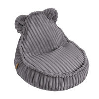 SITZSACK für Kinder, Bär, Churros, Taubengrau - Dunkelgrau, Textil (60/5/70cm) - MeowBaby
