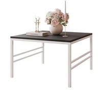 COUCHTISCH FORMA 70/70 cm Quadrat, Weiß / Schwarz matt - Schwarz/Weiß, Metall (70/70/46cm) - Idohome