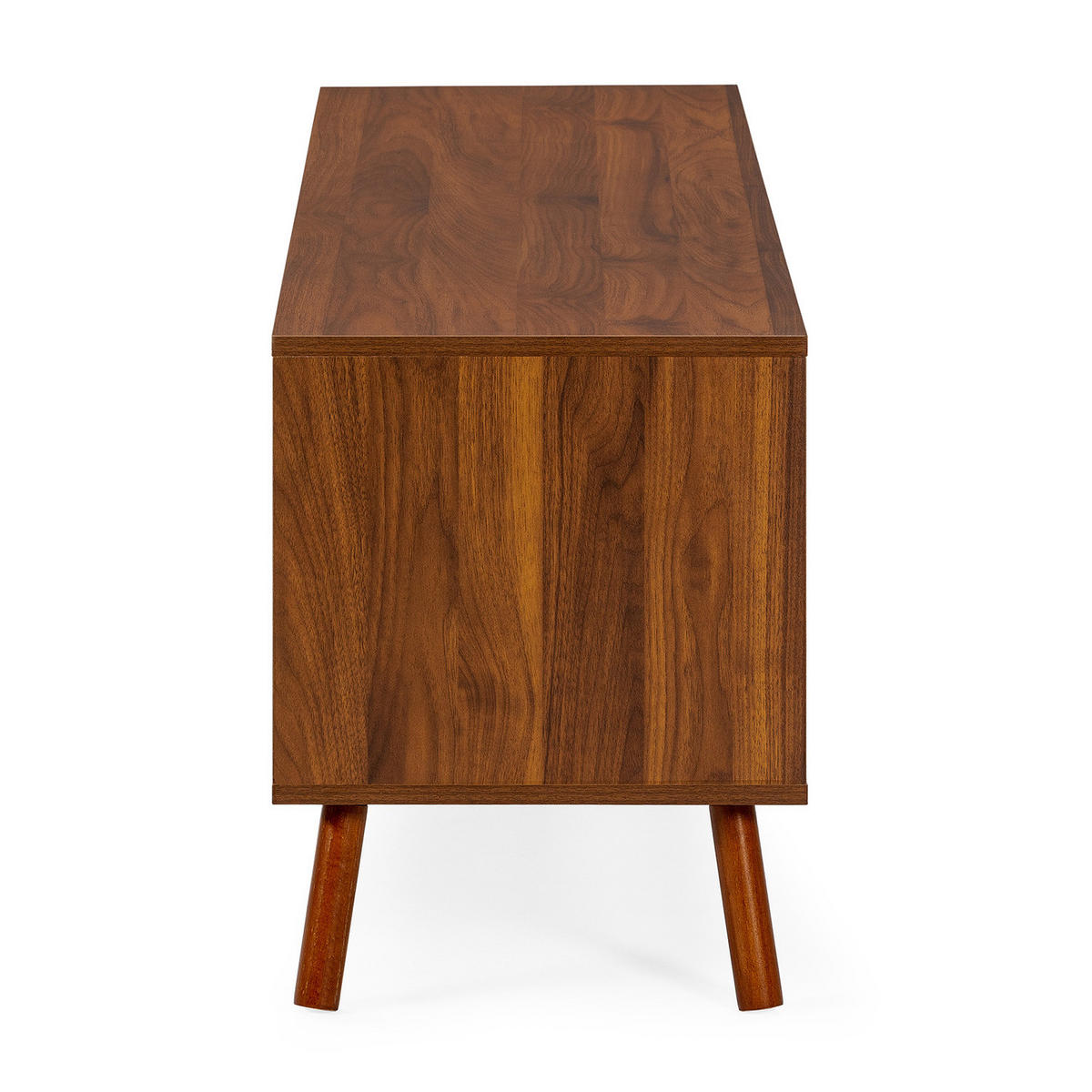 COMODĂ TV Canada cu 4 uși, aspect de nuc comun - culoare nucă, compozit lemnos (160/51/40cm) - VS Venta-stock