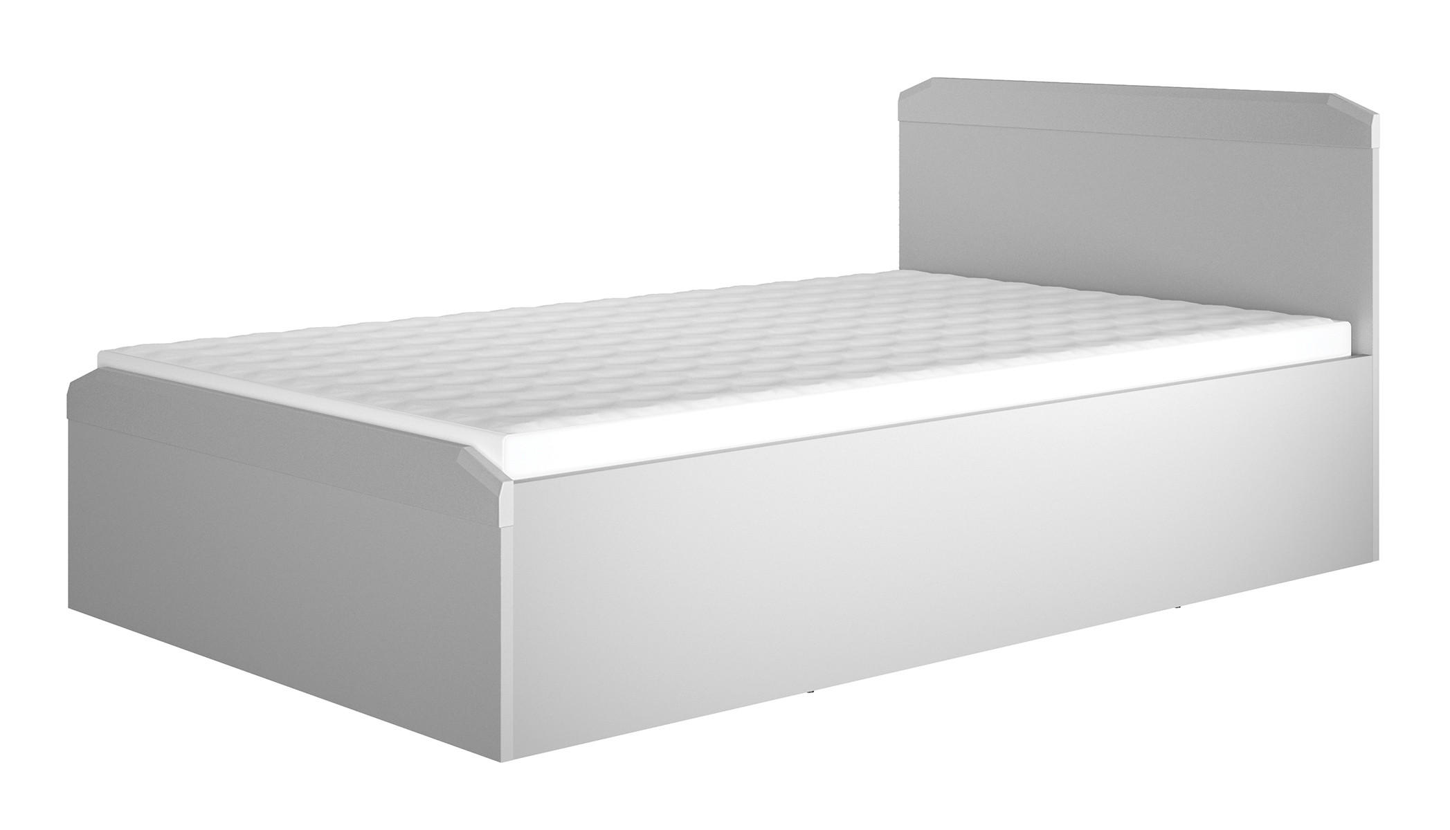 BETT Terni silbergrau 127 / 207 / 88,5cm - Grau, Holz/Holzwerkstoff (120/200cm) - Feldmann-Wohnen