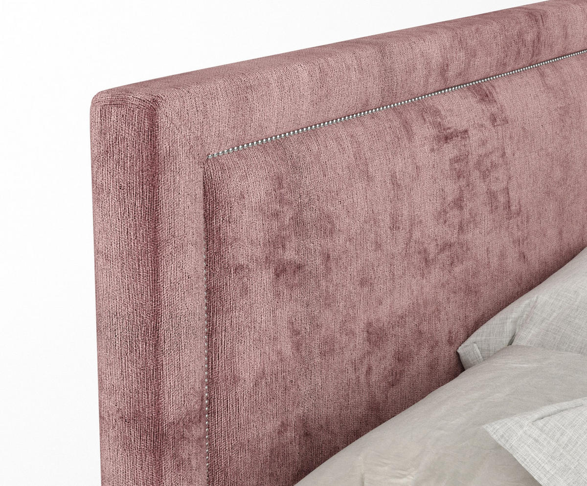 BOXSPRINGBETT Lavenda Rosa 160/200 cm - Schwarz/Rosa, Holz/Holzwerkstoff (160/200cm) - Maison de Reve
