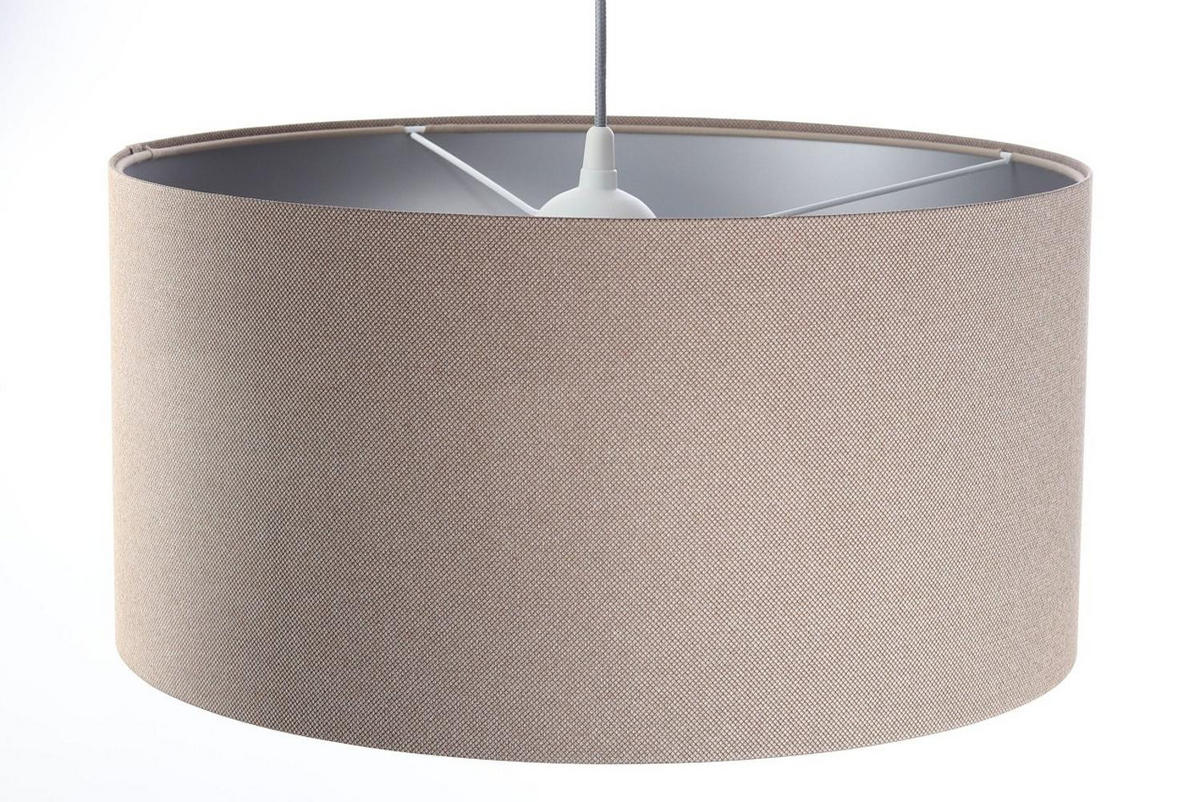 HÄNGELEUCHTE Silber 60/30 cm - Beige/Silberfarben, Kunststoff (60/1.1/30cm) - ONZENO
