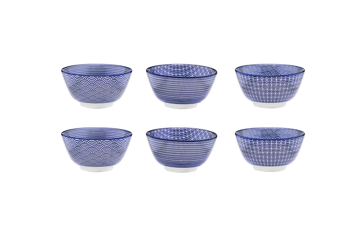 SCHALEN Pattern Ø12cm - 6er-Set - Dunkelblau - Blau, Keramik (12cm) - Björn