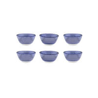 SCHALEN Pattern Ø12cm - 6er-Set - Dunkelblau - Blau, Keramik (12cm) - Björn