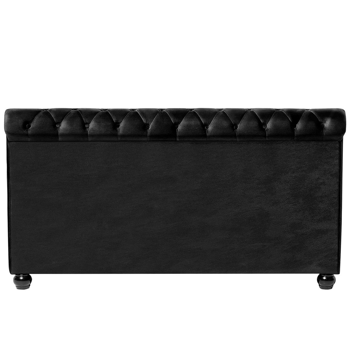 POLSTERBETT 180/200cm Schwarz Avallon - Schwarz, Textil (180/200cm) - Beliani