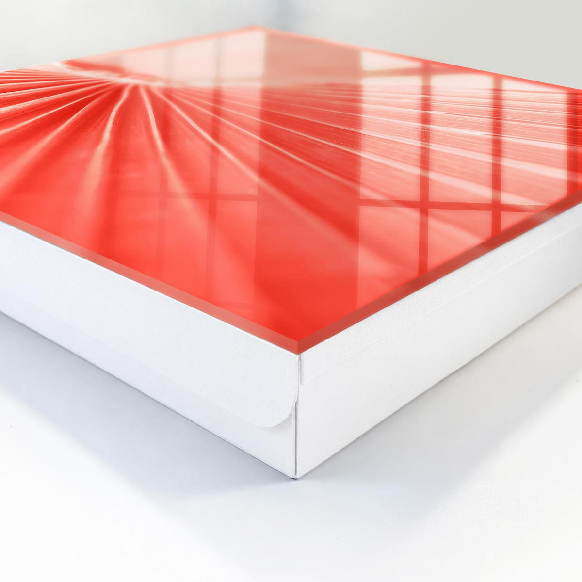 SCHLÜSSELBOX Weiß 30x30 cm – Türöffnung nach rechts - Die Energie der Farbe - Rot, Metall (30/30/5cm) - TULUP
