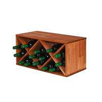 WEINREGAL Vincellar Mod 30x60x30 cm Rauten Modul Für 14 Flaschen Massives Kiefernholz Braun Geölt - Braun, Holz (30/30/60cm) - PROREGAL