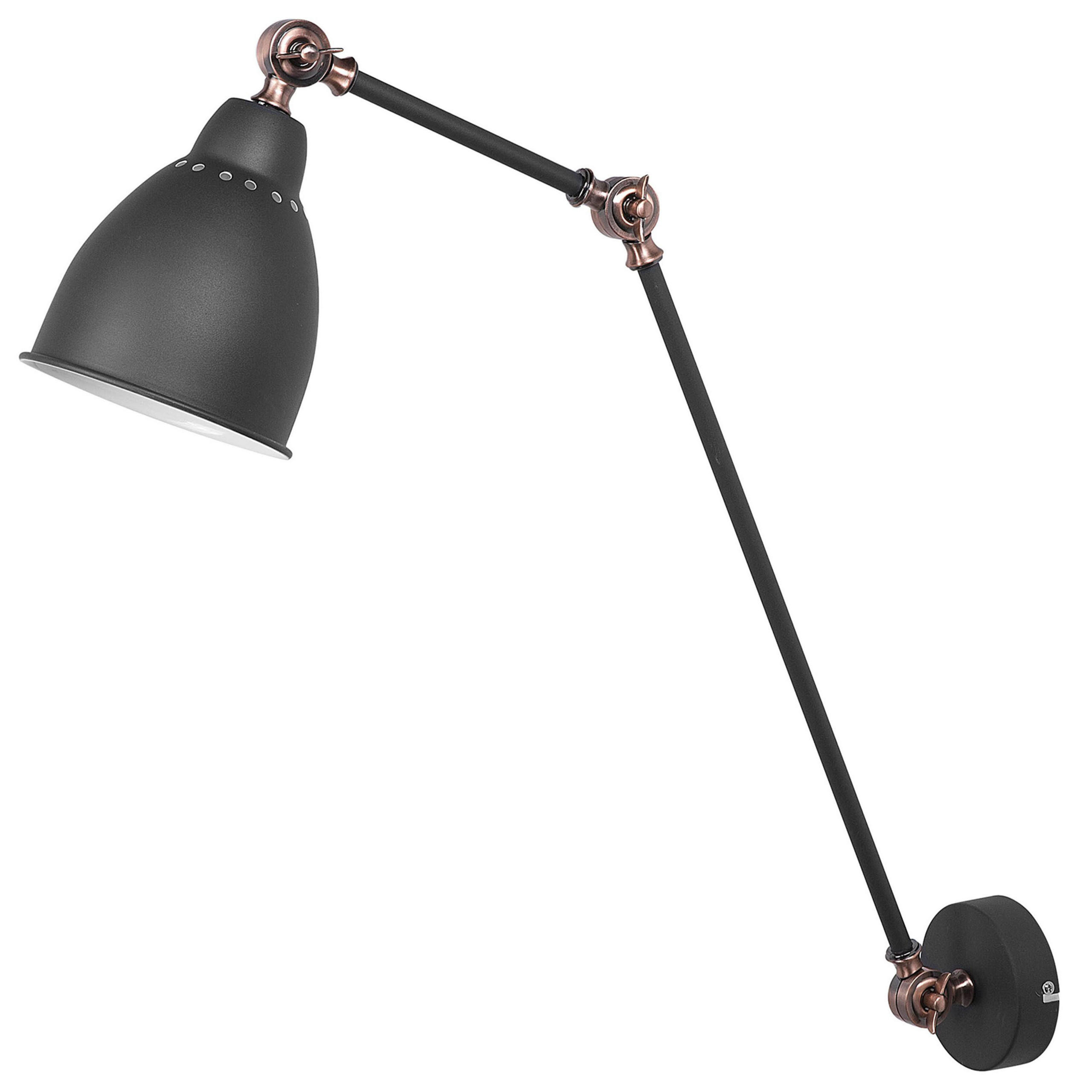 WANDLEUCHTE Mississippi 49/14/23 cm - Grau, Metall (14/44/78cm) - Beliani
