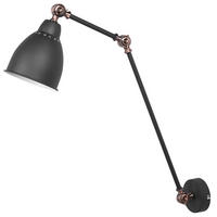WANDLEUCHTE Mississippi 49/14/23 cm - Grau, Metall (14/44/78cm) - Beliani