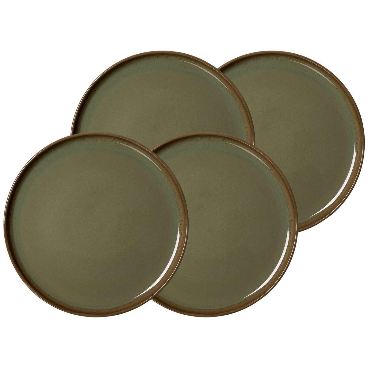 SPEISETELLER Malaga Grün ø 27,5 cm 4er Set - Grün, Keramik (27.5cm) - Ritzenhoff Breker