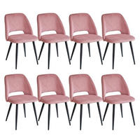ESSZIMMERSTUHL 8er-Set Cord Rosa - Rosa, Textil (43/80/45cm)
