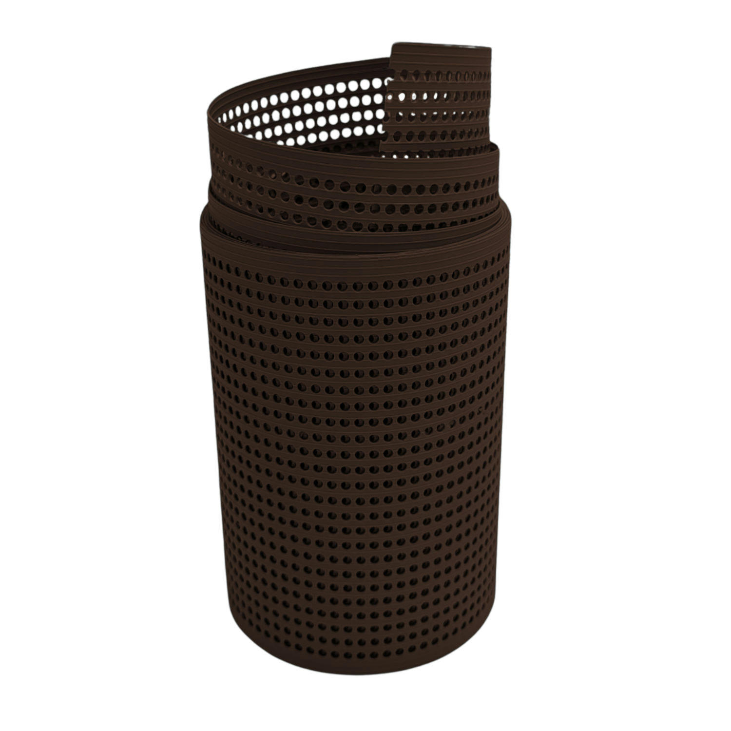 SICHTSCHUTZSTREIFEN Rille Gelocht 30 Prozent PP Streifen Braun 2,55m - Braun, Kunststoff (255/19cm) - ZAUN|ZU