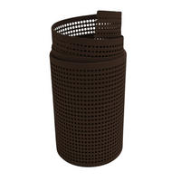 SICHTSCHUTZSTREIFEN Rille Gelocht 30 Prozent PP Streifen Braun 2,55m - Braun, Kunststoff (255/19cm) - ZAUN|ZU