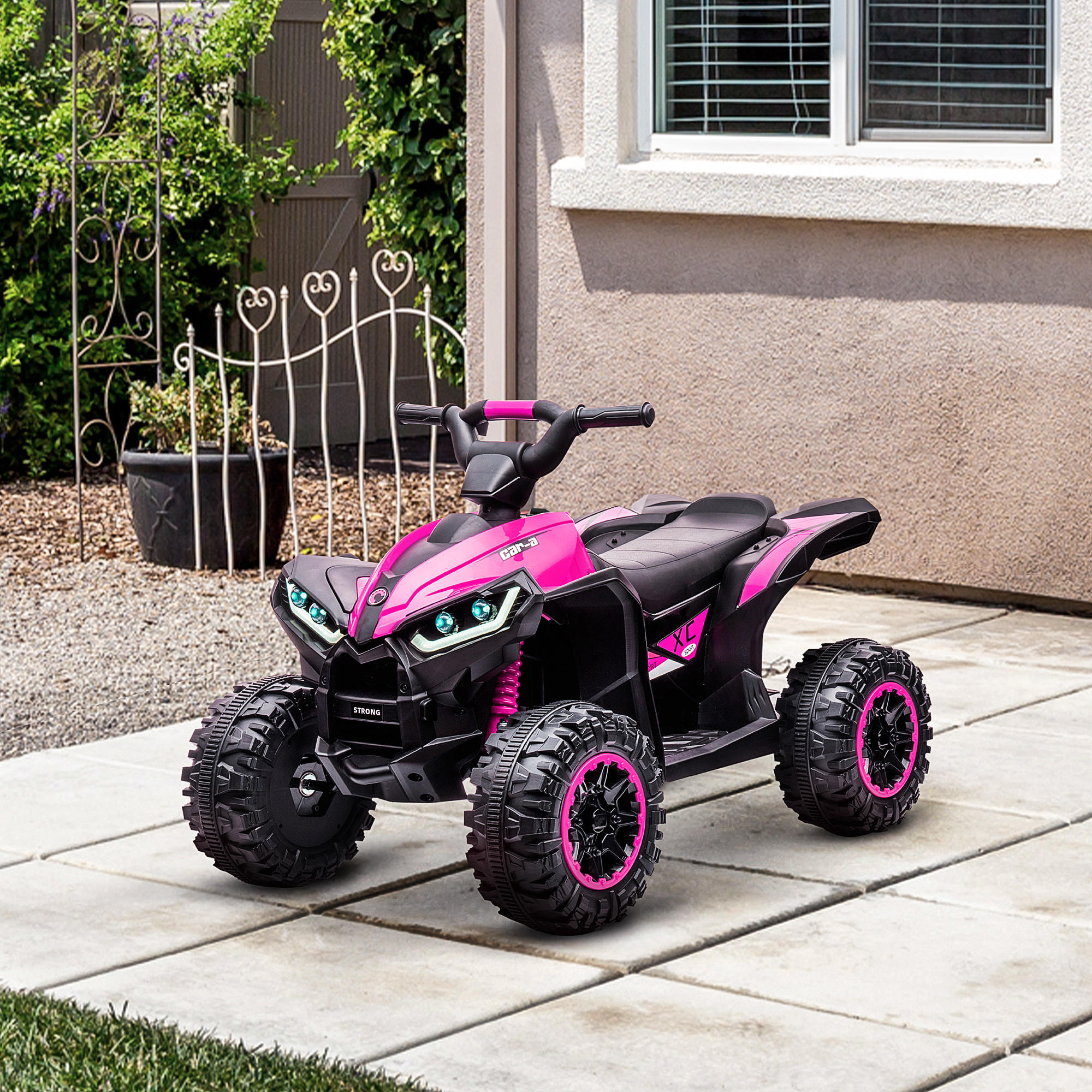 Thumbnail - Homcom Elektro-Quad, Rosa, Metall, 53x55.5x83 cm, unisex, Spielzeug, Kinderspielzeug, Kinderautos & Elektro-Kinderautos