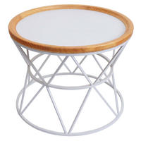 COUCHTISCH rund Weiß - Weiß, Holz (66/66/51cm) - MCW