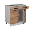KÜCHENUNTERSCHRANK R-Line Goldkraft Eiche 80 cm ohne Arbeitsplatte - Honigeiche/Eiche Wotan, Holzwerkstoff (80/81.6/46cm) - Vicco