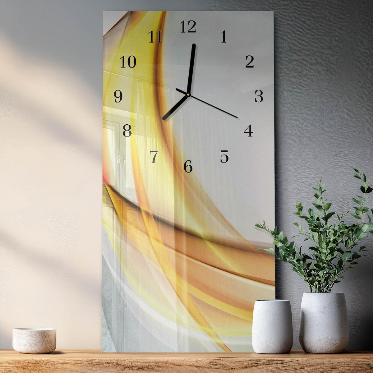 WANDUHR 60x30 cm - Horizont - Multicolor, Glas (30/60/0.4cm) - TULUP
