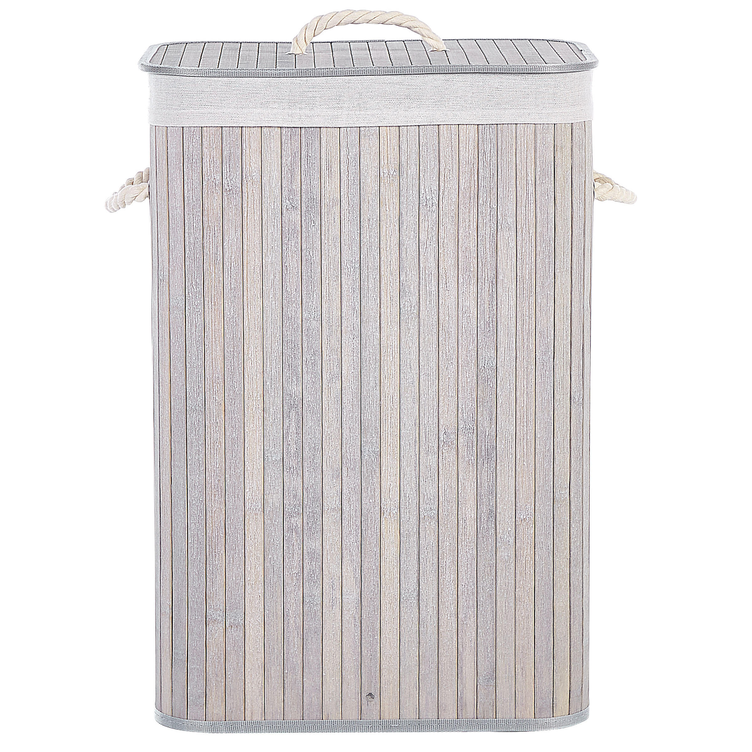 KORB Grau Komari - Weiß/Grau, Holz (40/60/30cm) - Beliani