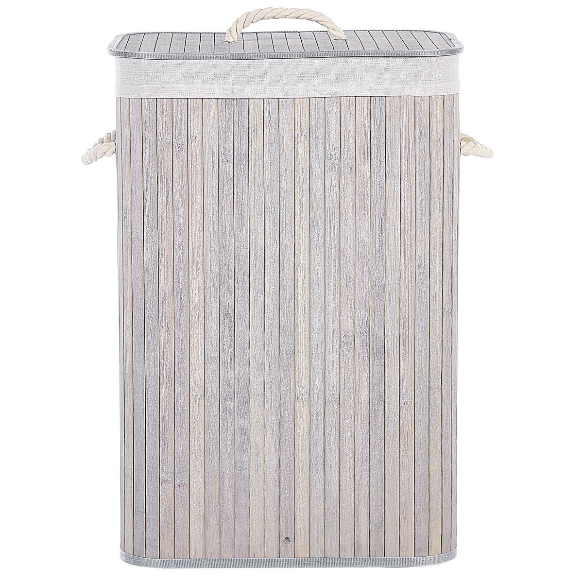 KORB Grau Komari - Weiß/Grau, Holz (40/60/30cm) - Beliani