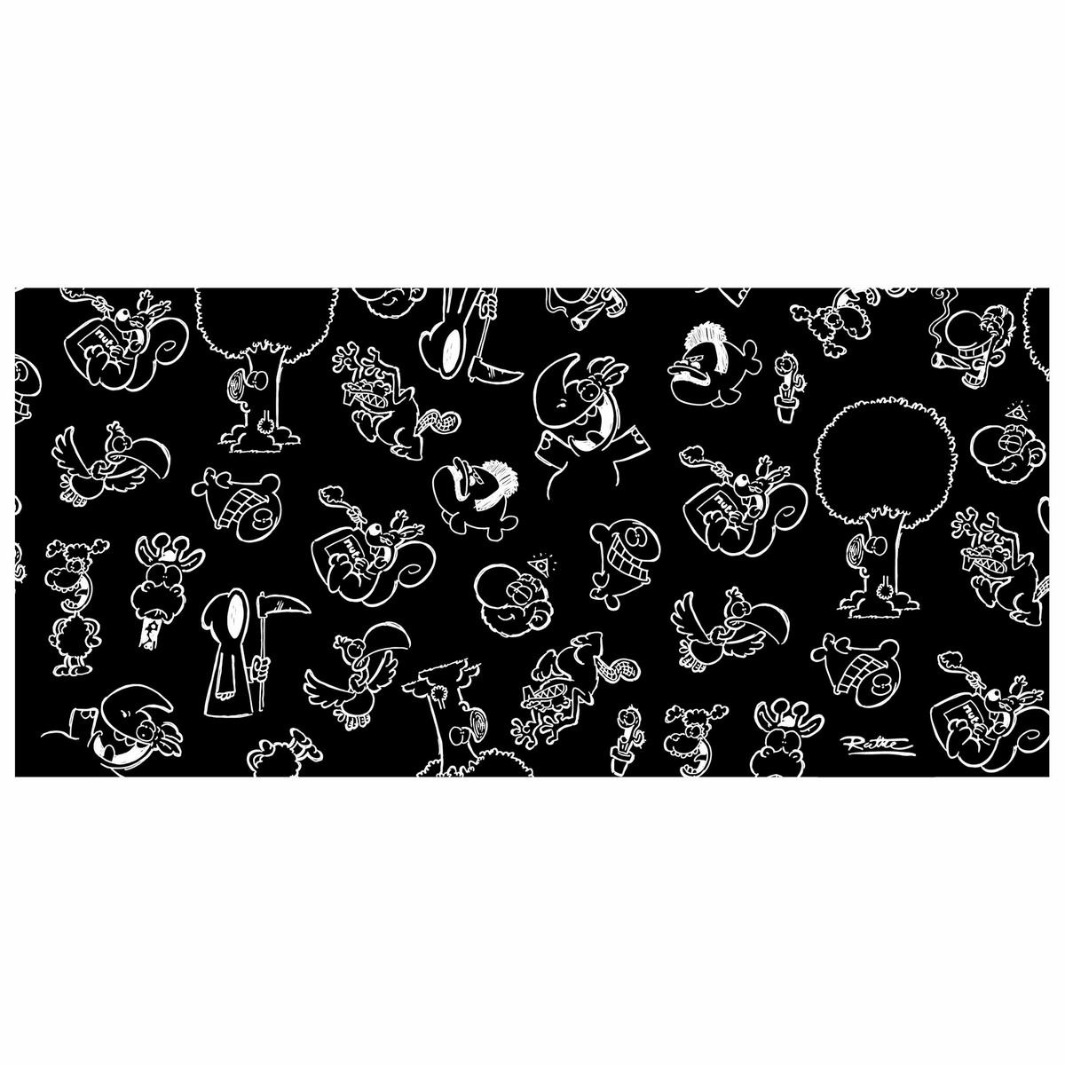 KAFFEEBECHER Ralph Ruthe Allover Print Wimmel Schwarz 320 ml - Schwarz, Keramik (0.32L) - United Labels