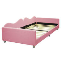 ČALÚNENÁ posteľ 90/200 cm, ružová, plyšový medvedík, rozkladacia pohovka, multifunkčná - pink, drevo (90/200cm) - SHOPENTRA