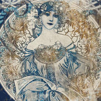 FOTOTAPETE Art Decó Muster 300 x 280 cm - Blau, Papier (300/280cm) - Sanders & Sanders